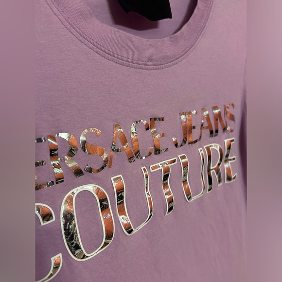 VERSACE JEANS
Mirror Logo T-Shirt size XS lilac color women’s - Picture 12 of 14